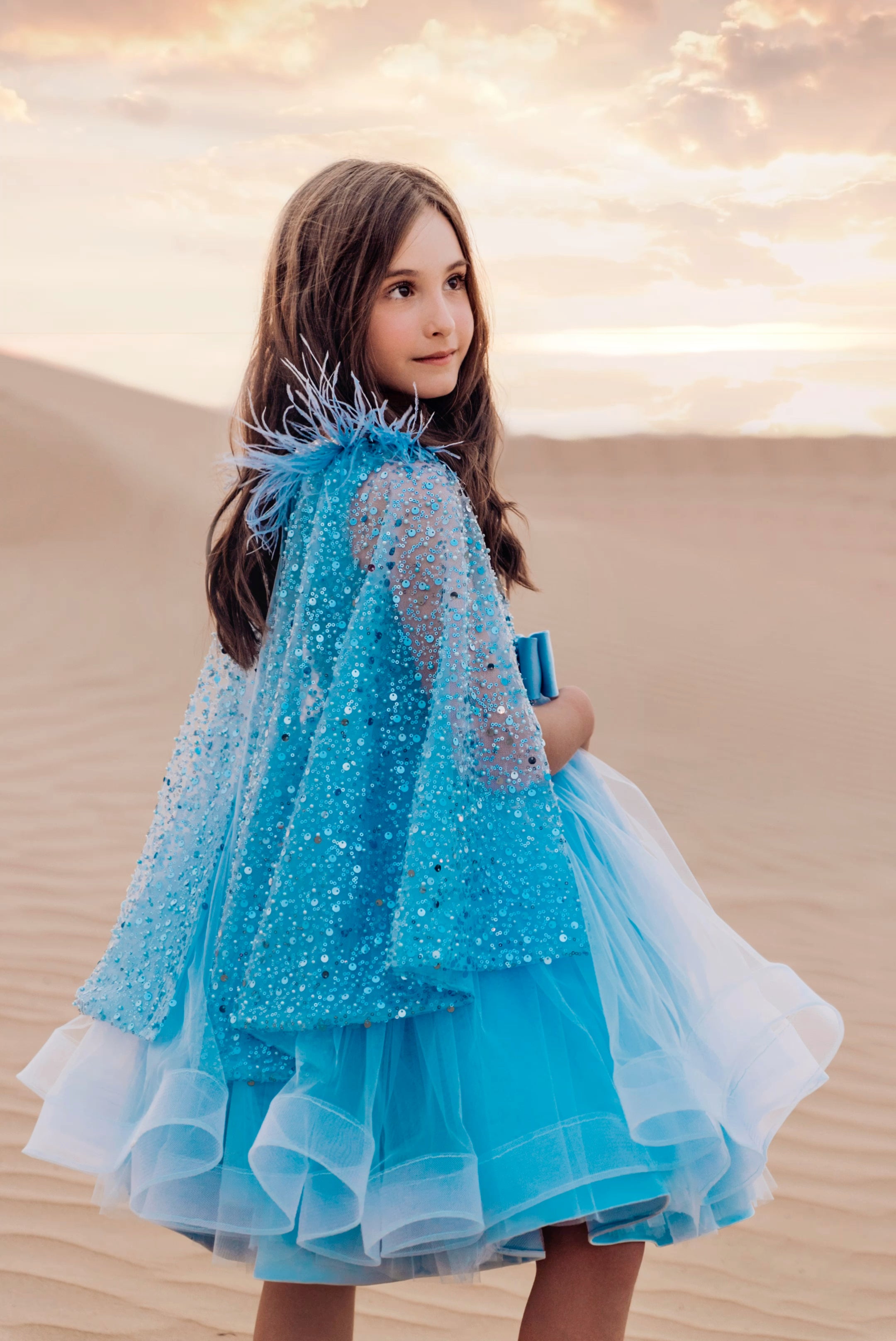 Rochie bleu eleganta pentru fete - Thais