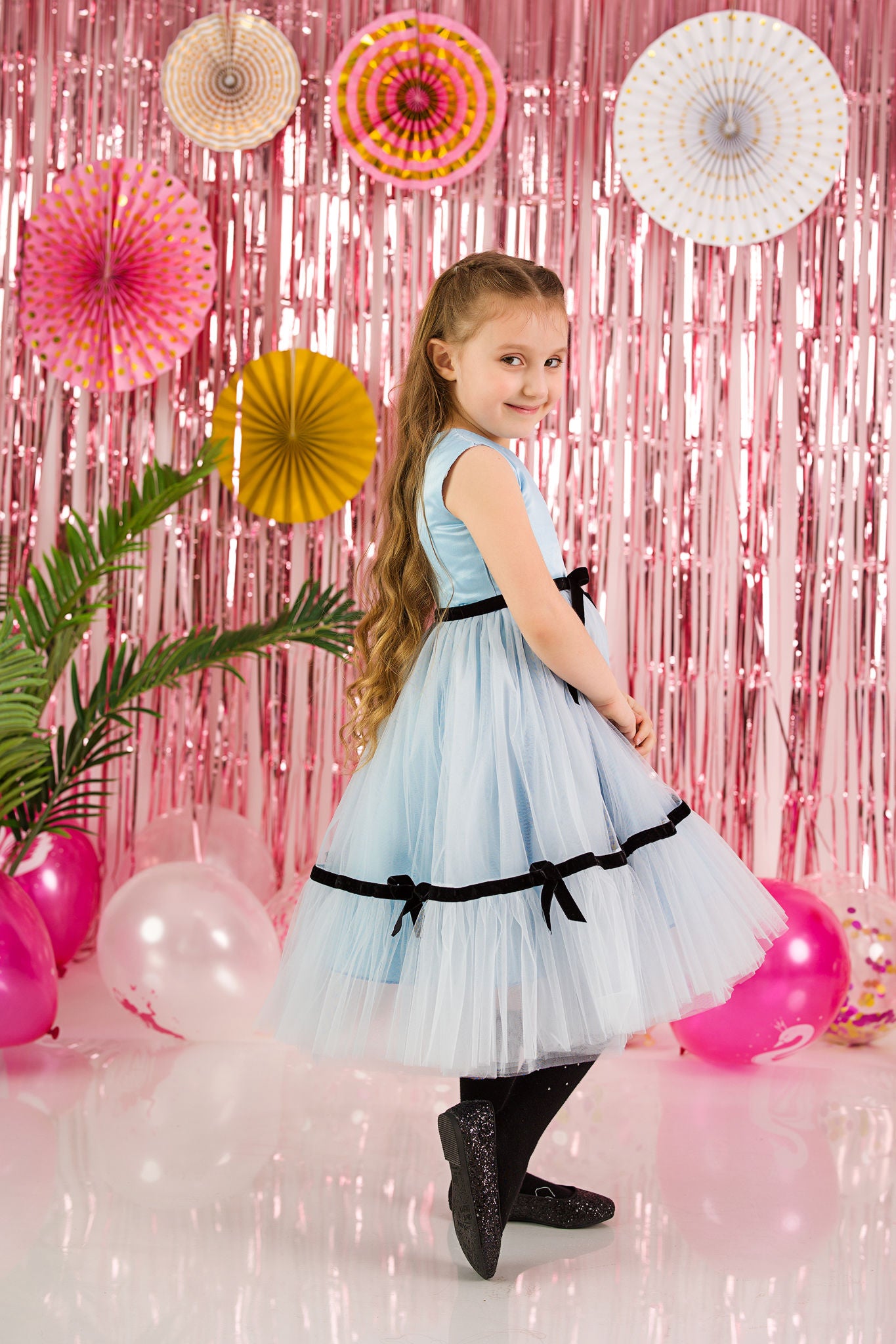 Rochie din tull lila pentru fete - Tina