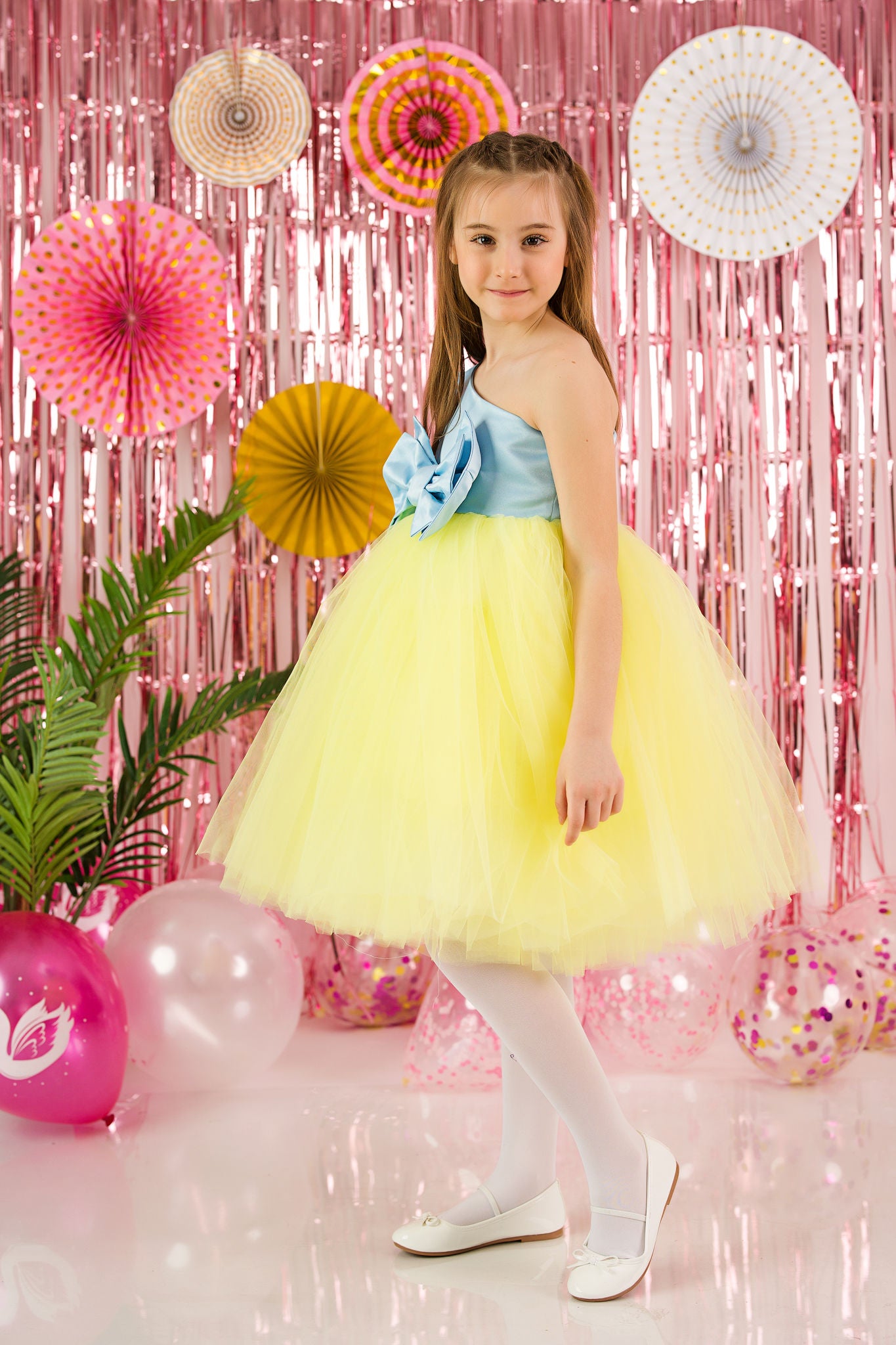 Rochie de petrecere in culori pastelate pentru fetite - Remi