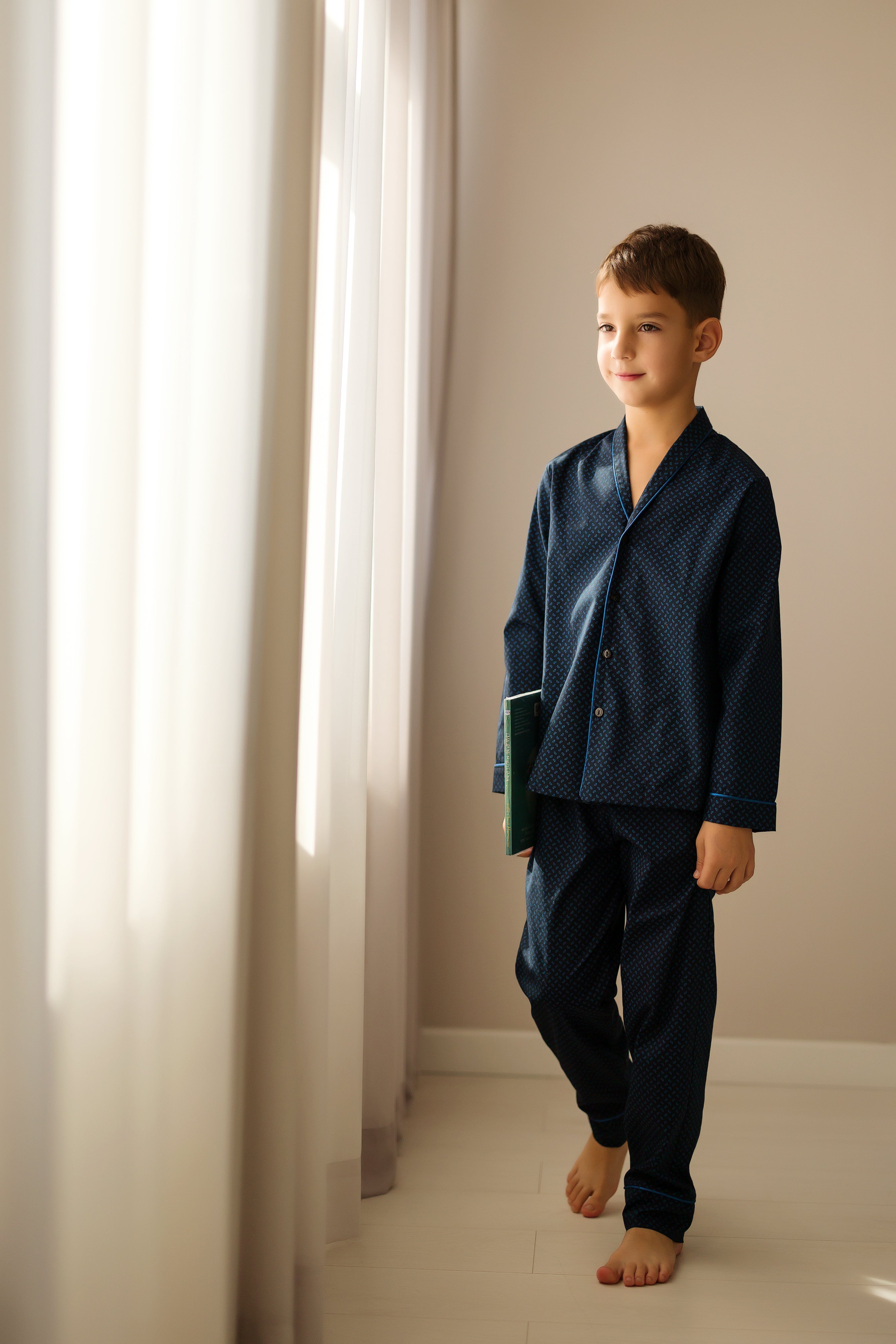 Pijama bleumarin pentru băieți - personalizabilă