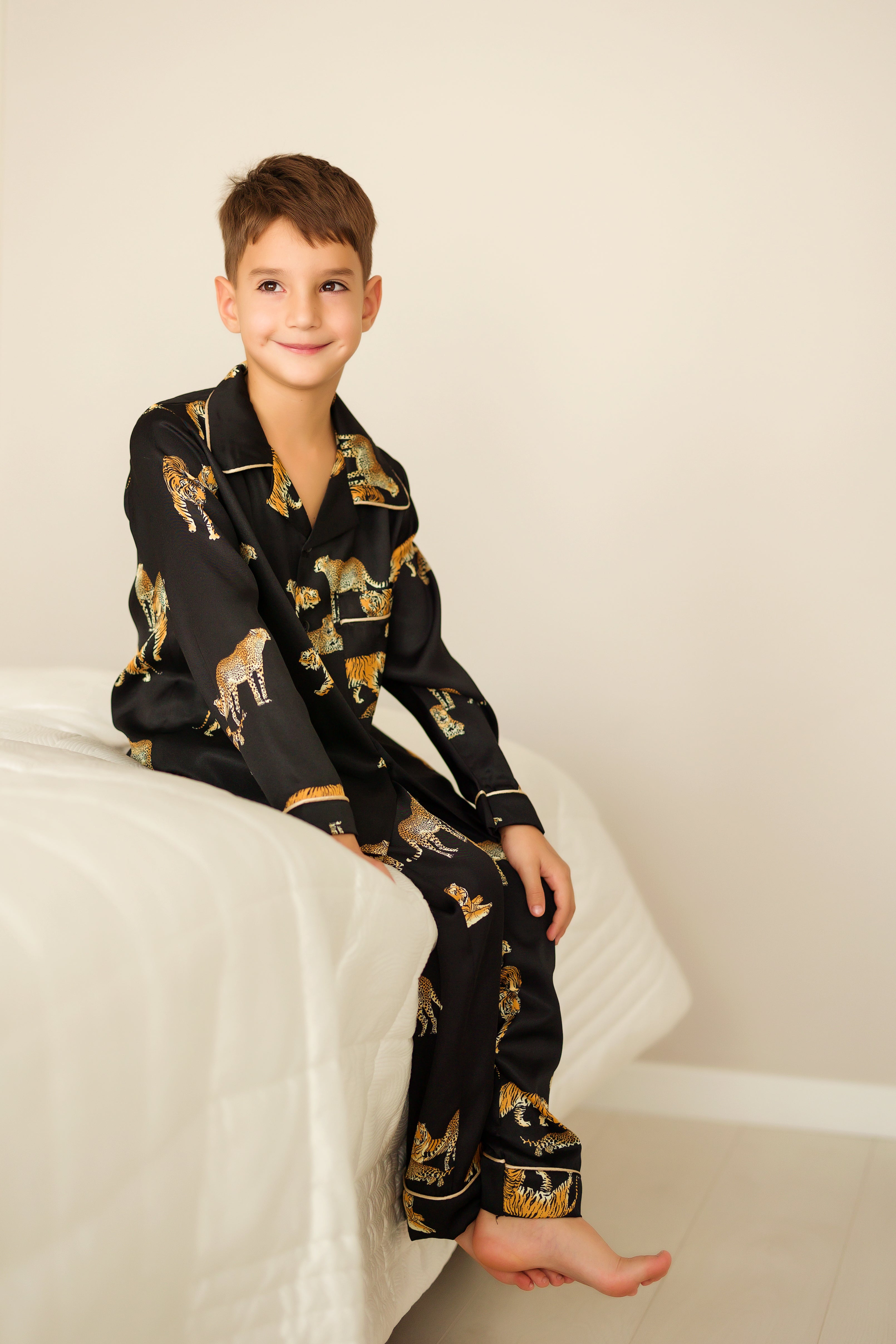 Pijama unisex din mătase pentru copii - personalizabilă