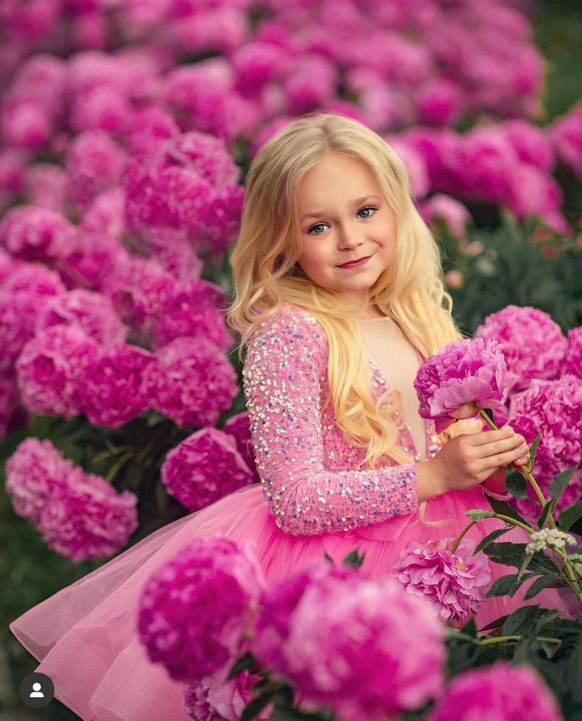 Rochie roz eleganta pentru fete - Doria