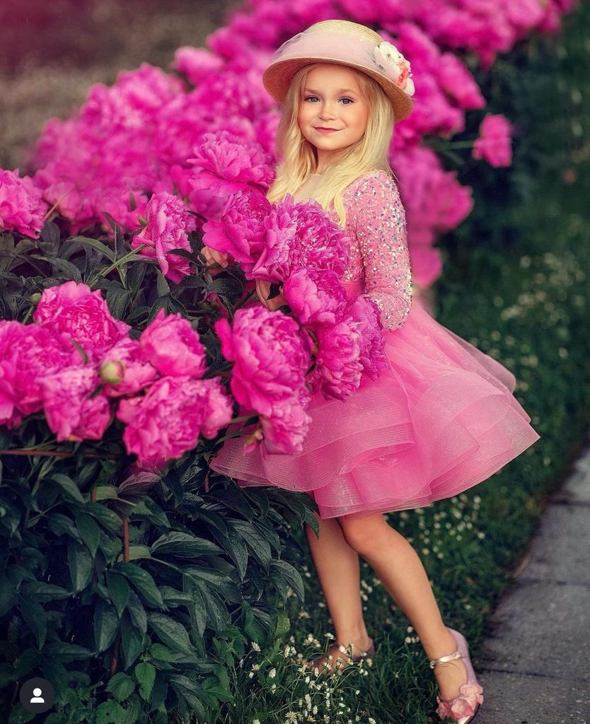 Rochie roz eleganta pentru fete - Doria
